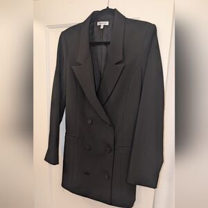 Good American Black Double-Breasted Women's Blazer